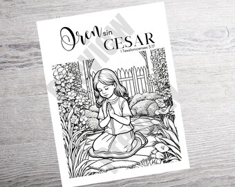 Oren sin Cesar (8.5 x 11), Dibujo de AI Bíblico para Colorear, Producto Digital