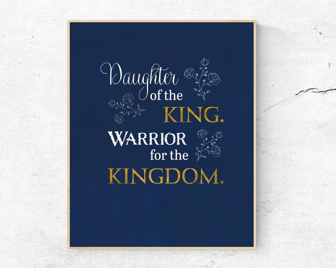 Daughter of the King 8 X 10 Blue Digital Print Christian - Etsy