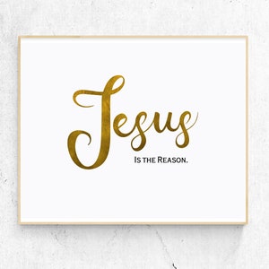 Jesus is the Reason Digital Print Christmas Wall Art image 1