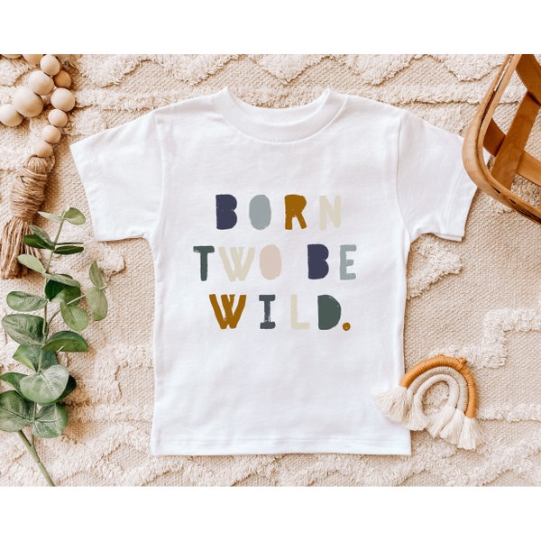 Born Two Be Wild Toddler Short Sleeve Tee | 2nd birthday shirt | Two year old | born to be wild shirt | toddler shirt | Two Birthday Shirt