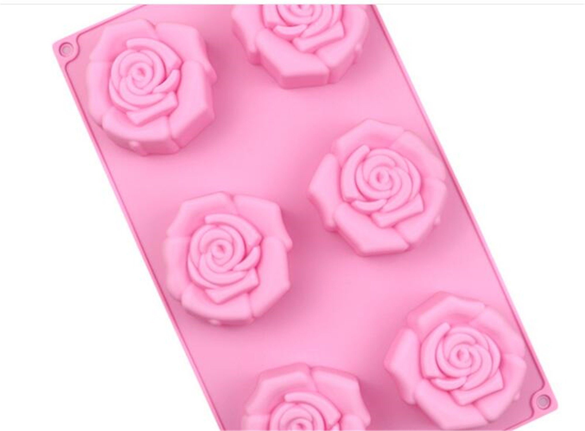 6 big rose flower Soap Mold Flexible mold Silicone Mold Etsy