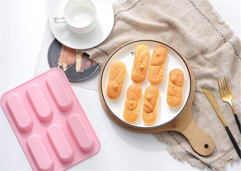 6-Cavity finger Chocolate Mold Cake Mold Flexible Silicone Soap Mould For Candy molds Ice Mold Biscuit mold Jelly mold Baking Tool