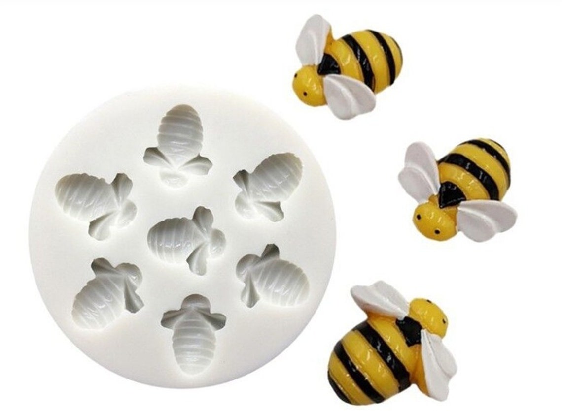 7bee Fondant Soap Mold Flexible Mold Silicone Mold Candle Etsy
