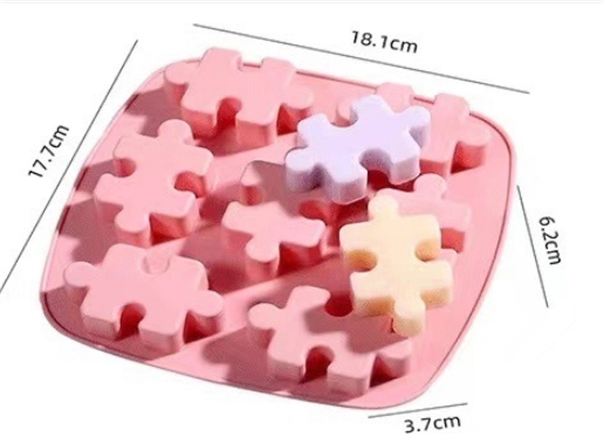 Chocolate Mold Cake Mould 7-puzzle Jigsaw Flexible Silicone 