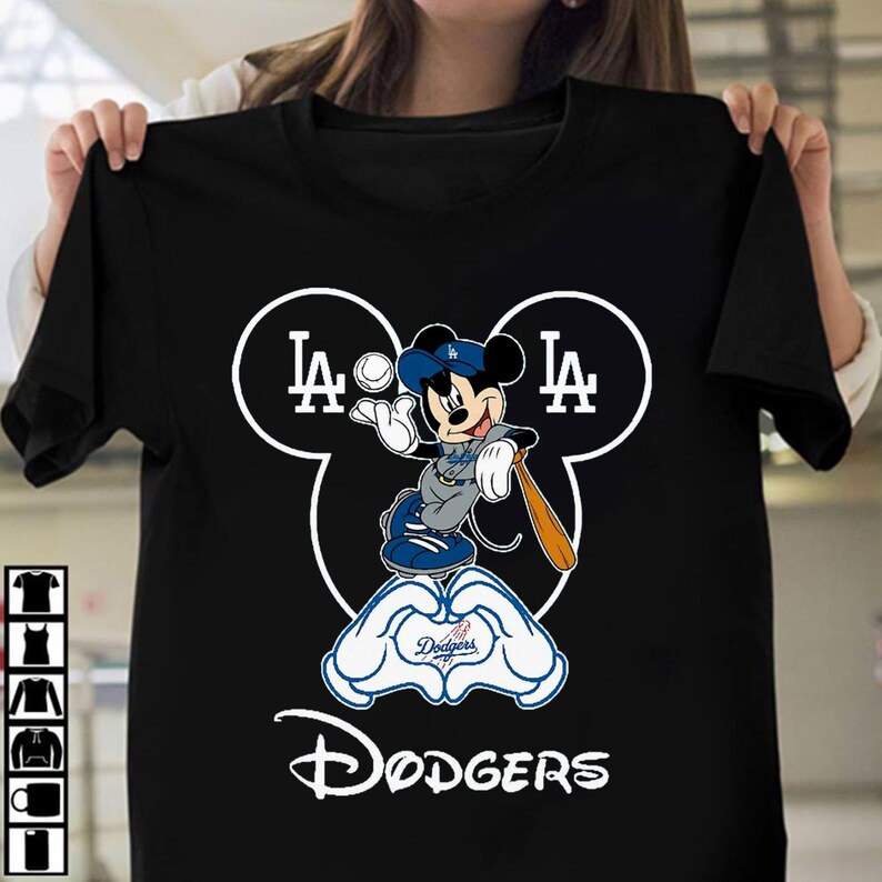 La La disney dodgers shirt Mickey Mouse Los Angeles Dodgers Etsy