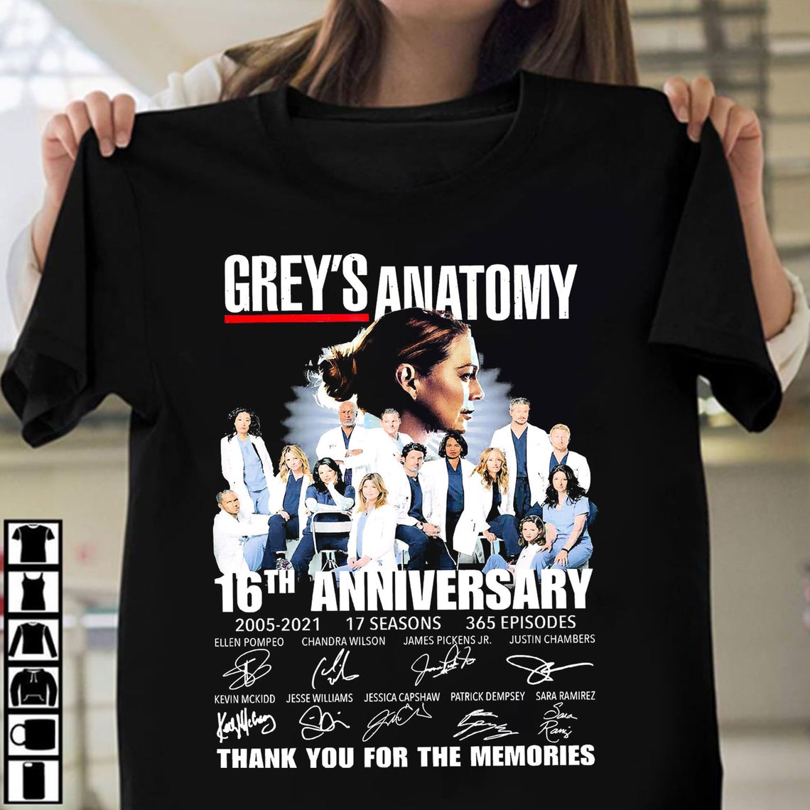 Grey's Anatomy 16th Anniversary 2005 2021 Thank You For | Etsy
