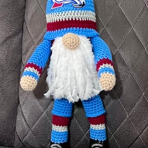 NHL Colorado Avalanche crocheted gnome 2022 Stanley cup Champions