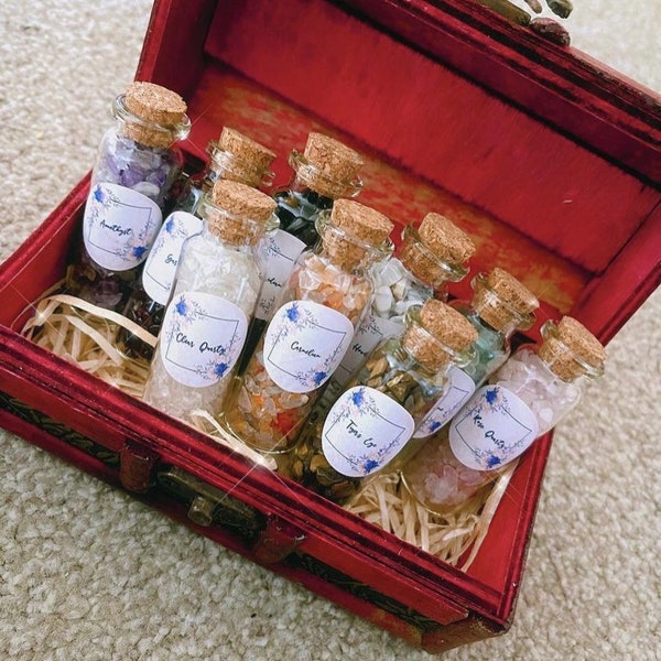 Large Crystal chip gift set - 9 x 15ml bottles | Crystal Chips | Crystals | Crystal Healing