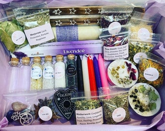 Witches Starter box/kit Gift set | Wiccan | Pagan | Witchcraft | Spells | Baby Witch | Incense | Candles | Crystals