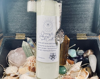 Cleansing and Purification 7 day Spell Candle | Ritual Candle | Witchcraft | Wiccan | Pagan | Fragrance | Candles | Altar Tool