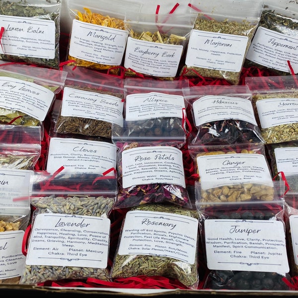 Apothecary | Herb Set - 20 Herbs | Dried Herbs | Witchcraft | Wiccan | Pagan | Ritual