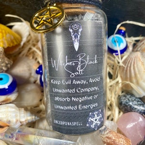 Witch’s Black Salt, Protection, banishing | Witchcraft | Wiccan | Pagan | Spells | Spell casting | occult | voodoo | black magic