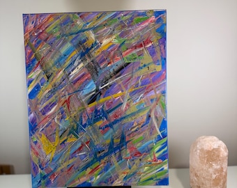 Original abstraktes, abstraktes Acrylbild auf Leinwand 16x20