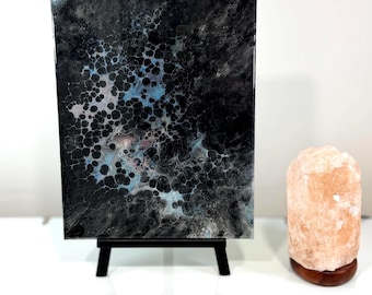 Original Acrylic Abstract Painting, 11x14 Canvas, Northern Lights Inspired Wall Art