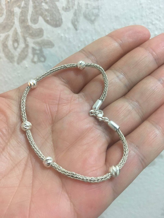 Fine Silver Bangle for Women Skinny 