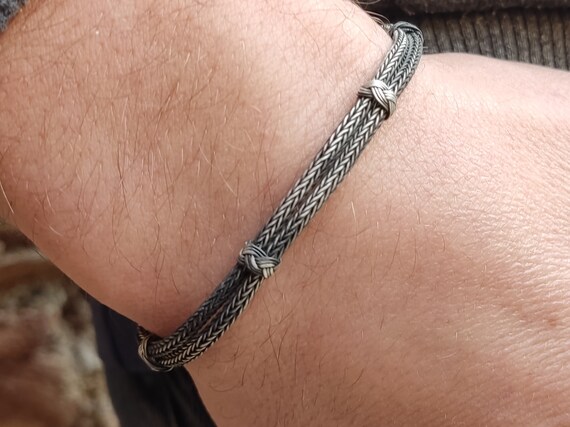 Men Protection Silver Bracelet
