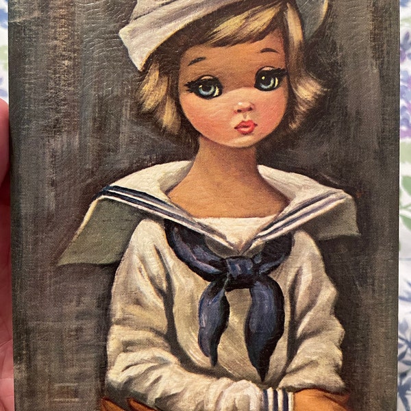 Eden Sailor Girl Big Eyes Vintage Art Print