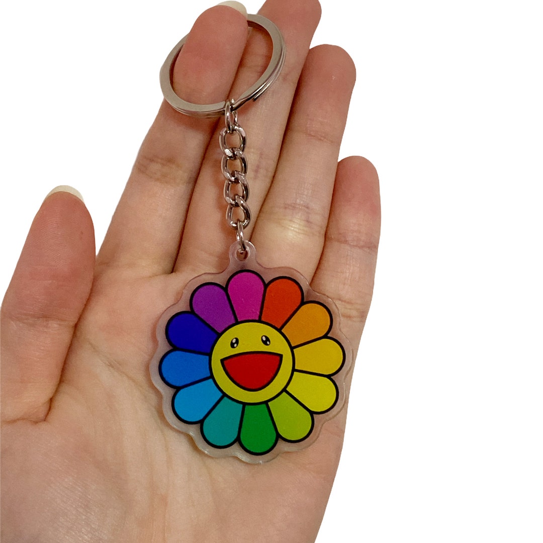 Rainbow Hyacinth Flowers Keychain