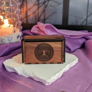 Wooden Elder Futhark Starter Rune Set With Storage Box Rune Divination ...