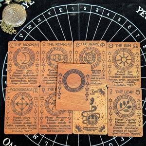 Eight card witch runes set with box