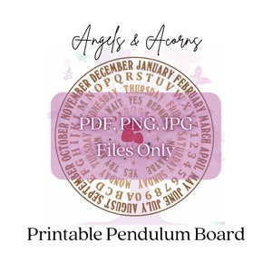 印刷可能なキノコ振り子ボードのデジタルファイル、PDF、PNG、JPG デジタルファイル、ダウジングツール、振り子占い