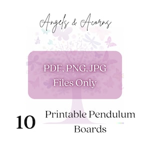 印刷可能な振り子ボード 10 枚すべてデジタル ファイル、PDF、PNG、JPG デジタル ファイル、ダウジング ツール、振り子占い