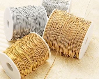 10Ft (3 meters) 0.9mm 1.2mm 1.5mm 2.0mm 2.4mm Stainless Steel Round Snake Chain, Gold Link Chain for Necklace Making