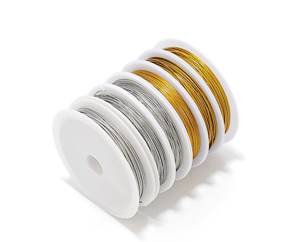 Roll Stainless Steel Twisted Wire Cord, Gold Wire, Jewelry Wire