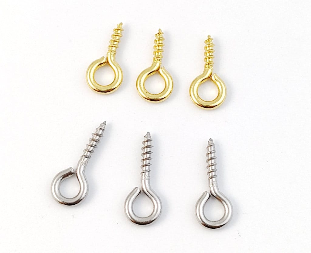 50/100pcs Stainless Steel Eye Pins, Screw Eyepins Hooks, Eyelets Screw ...
