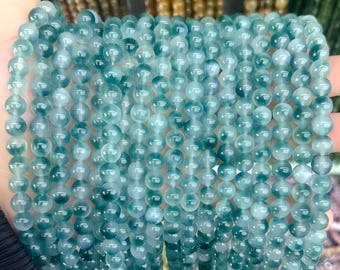 1 Full Strand Loose Stone Beads, Floral Chalcedony Gemstone Bead for DIY Jewelry Making 6mm 8mm 10mm