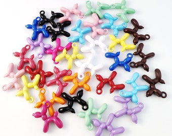 10pcs Dog Charms, Enamel Bubble Dog Pendant, Alloy Charms, Metal Air Balloon Dog Charms, DIY Findings Supplies 15x19mm