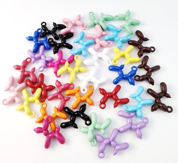 10pcs Dog Charms, Enamel Bubble Dog Pendant, Alloy Charms, Metal Air Balloon Dog Charms, DIY Findings Supplies 15x19mm