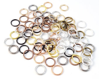 50/100/200pcs Metal Jump Rings, Open Single Loop Jump Rings, 9 Colors Ring Circles 3mm 4mm 5mm 6m 8mm 10mm 12mm 14mm 16mm 18mm 20mm
