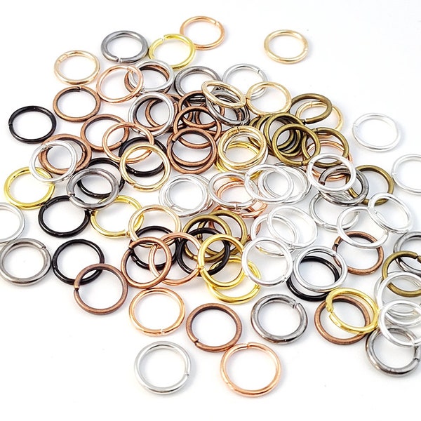 50/100/200pcs Metal Jump Rings, Open Single Loop Jump Rings, 9 Colors Ring Circles 3mm 4mm 5mm 6m 8mm 10mm 12mm 14mm 16mm 18mm 20mm