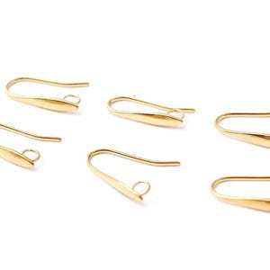 30pcs Stainless Steel Ear Hooks, French Hooks, Ear Wires, Earring Findings for DIY Jewelry Making Supplies 20x17mm