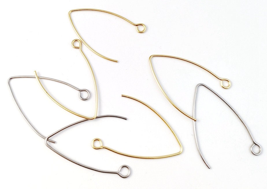 30pc Twisted Fish Hook Earring Findings for Earring Making