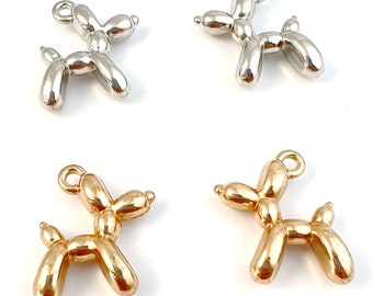 10pcs Dog Charms, Bubble Dog Pendant, Alloy Charms, Metal Air Balloon Dog Charms, DIY Findings Supplies 17x19mm