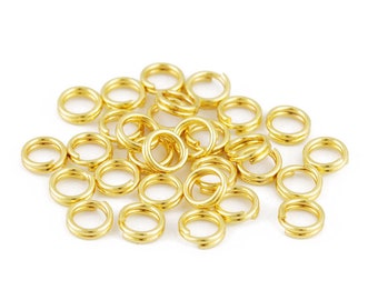100 pezzi anelli divisi in acciaio inossidabile, anelli doppi, anelli divisi, accessori per gioielli fai da te per la creazione di gioielli 4/5/6/8/10/12 mm