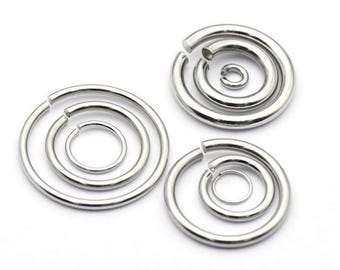 100pcs Stainless Steel Jump Rings, Open Jump Rings, Closed Jump Rings, DIY Jewelry Findings for Jewelry Making 15mm