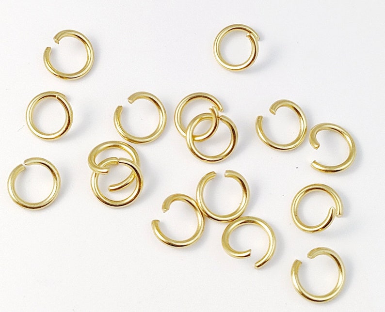 100/200 anillos de salto de acero inoxidable, anillos de salto abiertos, anillo conector de bucle único, hallazgos de joyería DIY para fabricación de joyas 3/4/5/6/8/10 mm Gold - 100pcs