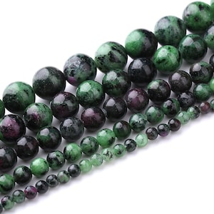 1 Full Strand Semi Precious Natural Round AAA Grade Ruby Zosite Beads 4mm 6mm 8mm 10mm Round Gemstone Beads DIY Jewelry Findings