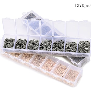 Box Set Biegeringe, 8 Farben Single Loop Ringe, Metallkreis Ringe Für DIY Schmuckherstellung Zubehör Stecker 3 mm 4 mm 5 mm 6 mm 7 mm 8 mm 10 mm