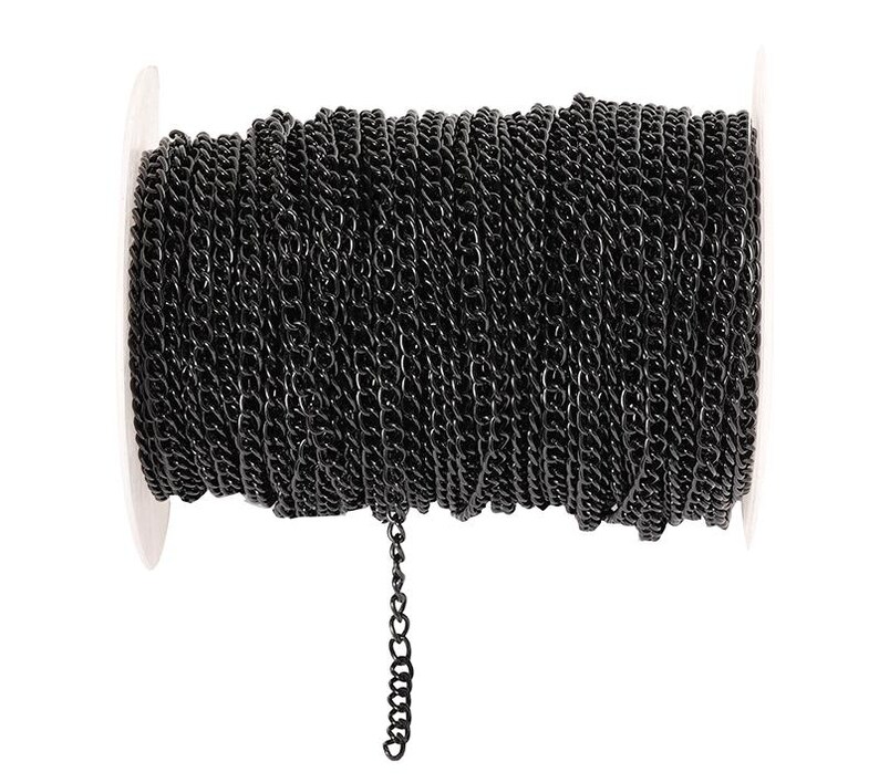 5 Meters 4x5mm Oval Chain, Twisted Cable Link Chains, Silver Link