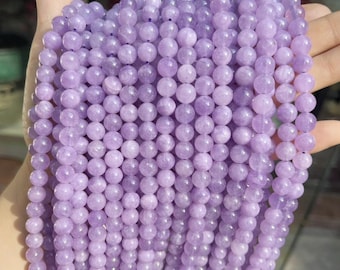 1 Strand Amethyst Stone Beads, Natural Amethyst Gemstone Beads, Purple Bracelet Beads For DIY Craft Jewelry Making 4mm 6mm 8mm 10mm
