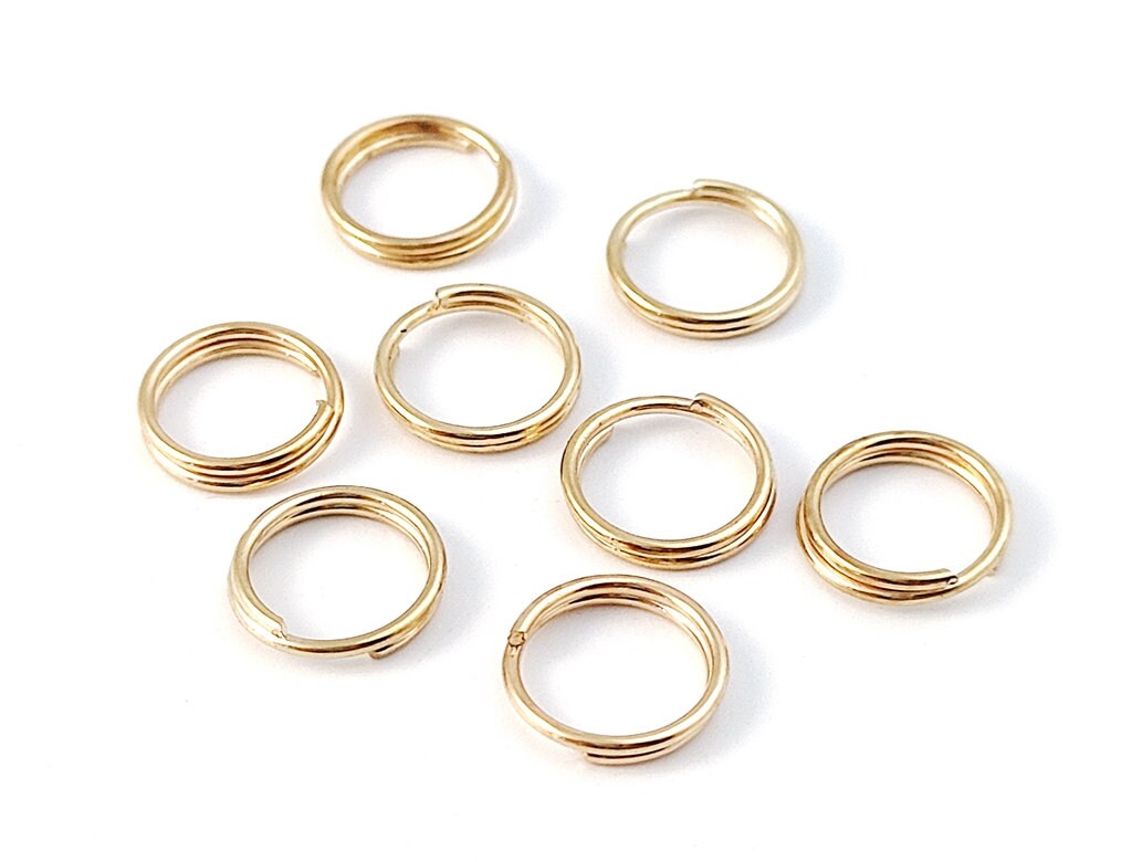 Split Ring Rim Steps 50/100/200pcs Metal Split Rings, Two Ply Jump Rings, Mix Colors Split ...