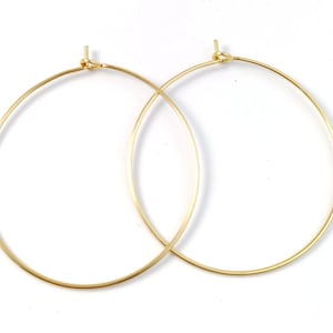 50 Uds. De pendientes de aro de acero inoxidable en blanco, bucles para las orejas 316L, ganchos para las orejas para hacer joyas DIY, tamaño 15mm 20mm 25mm 30mm 35mm 40mm Gold