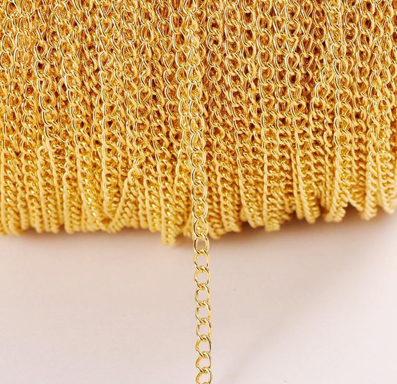 5 Meters 4x5mm Oval Chain, Twisted Cable Link Chains, Silver Link