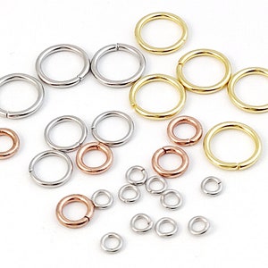 100/200pcs Stainless Steel Jump Rings, Open Jump Rings, Closed Jump Rings, DIY Jewelry Findings for Jewelry Making 3/4/5/6/8/10mm
