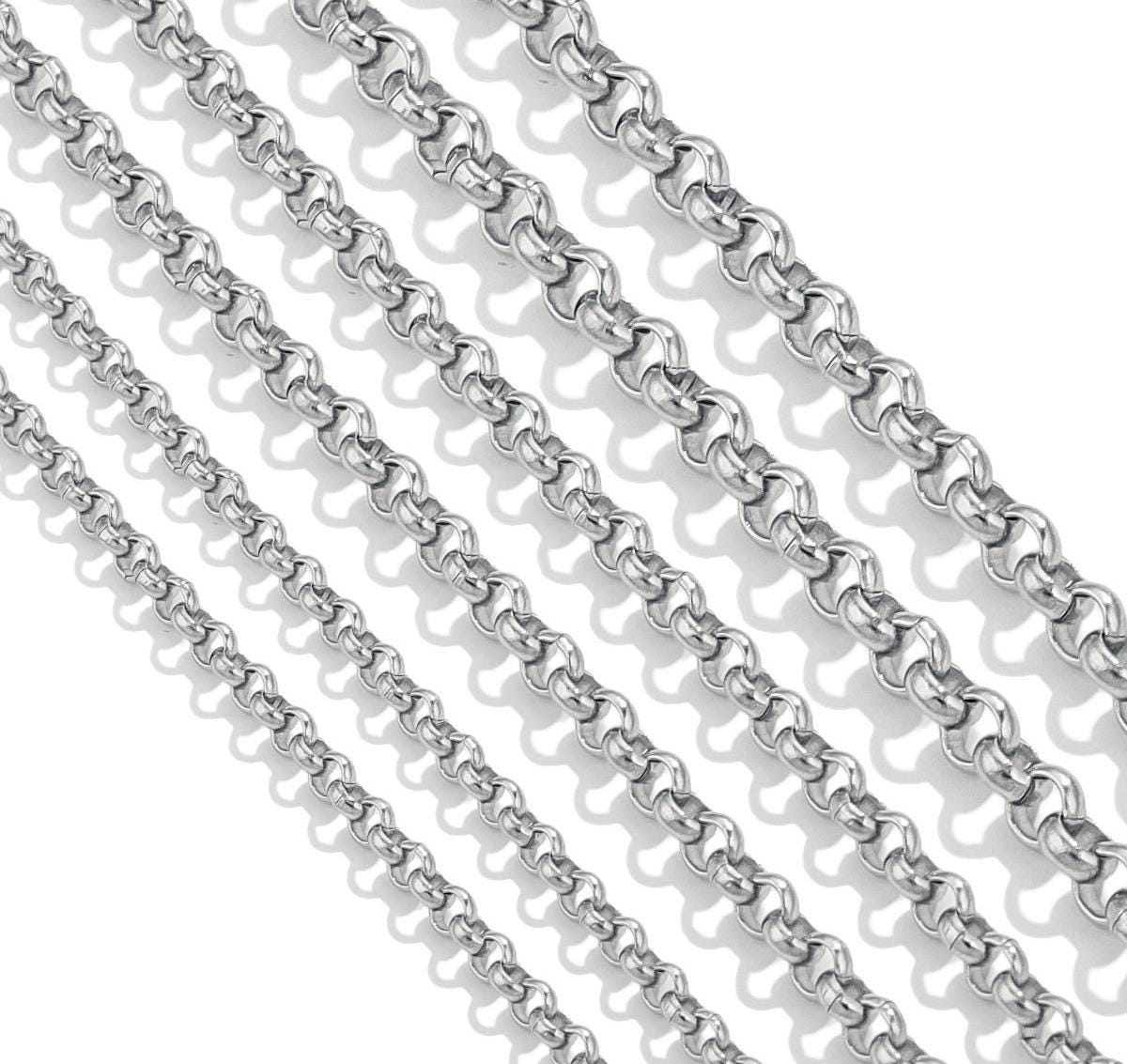 4mm Rolo Chain 10 Feet Stainless Steel 2mm 3mm 4mm Rolo Chain, Round Chain, Tarnish ...