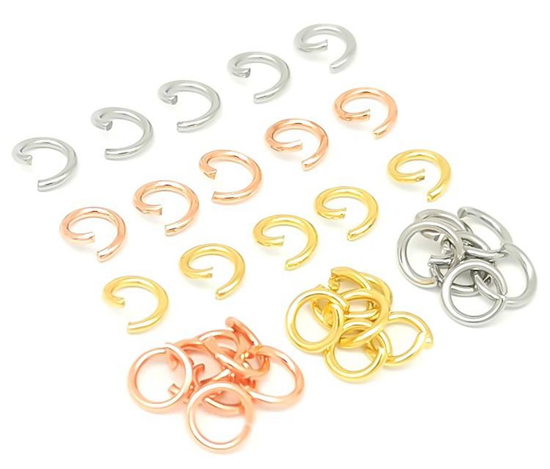 100/200pcs Stainless Steel Jump Rings, Thick Open Jump Rings, Single ...